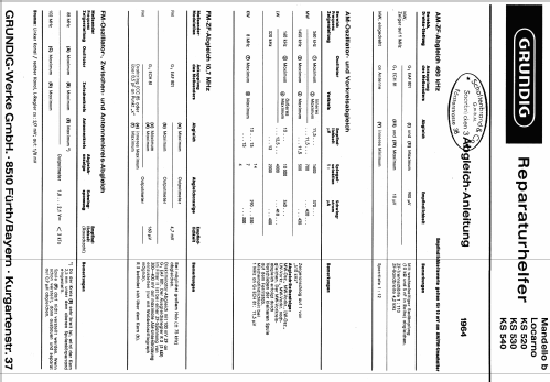 KS540; Grundig Radio- (ID = 1360293) Radio