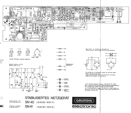 Netzgerät SN 40; Grundig Radio- (ID = 450229) Equipment