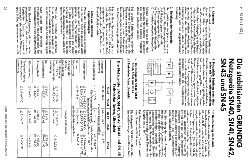 Netzgerät SN 43; Grundig Radio- (ID = 450249) Equipment