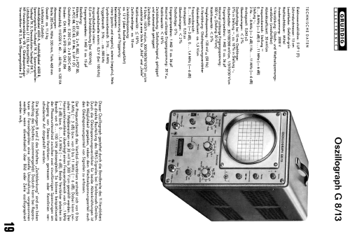 Oszillograph G8/13 51; Grundig Radio- (ID = 2039258) Ausrüstung