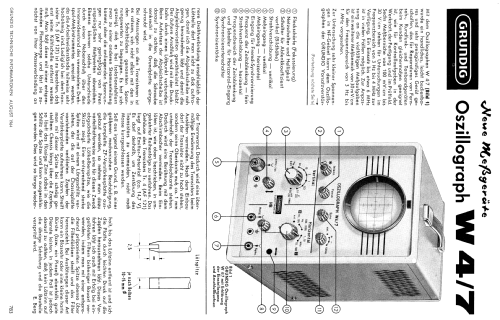 Oszillograph W4/7; Grundig Radio- (ID = 1065552) Equipment