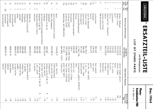 Phono-Kombination 980; Grundig Radio- (ID = 2164275) Radio