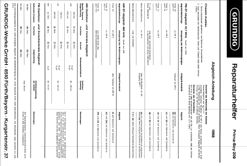 Prima-Boy 209; Grundig Radio- (ID = 154824) Radio