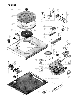 Linear Tracking Belt Drive Automatic Turntable PS7550; Grundig Radio- (ID = 2768972) R-Player