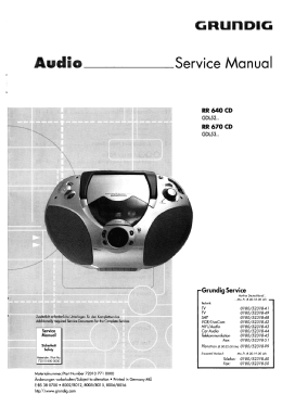 Radio Cassette Recorder RR640 CD - RR670 CD; Grundig Radio- (ID = 2811336) Radio