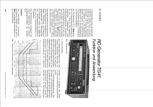 RC-Generator TG41; Grundig Radio- (ID = 1988747) Ausrüstung