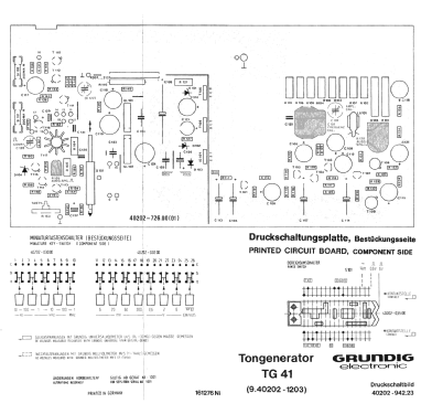 RC-Generator TG41; Grundig Radio- (ID = 749880) Ausrüstung