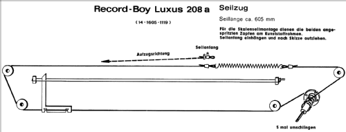 Record-Boy Luxus 208a; Grundig Radio- (ID = 392223) Radio