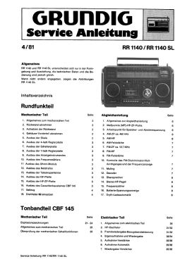 RR1140; Grundig Radio- (ID = 2772312) Radio