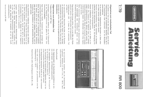 RR800; Grundig Radio- (ID = 90823) Radio