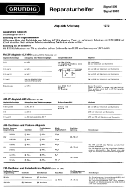 Signal 500 E; Grundig Radio- (ID = 3051055) Radio