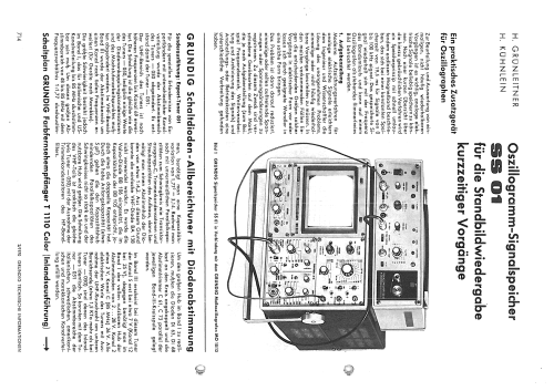 Signalspeicher SS01; Grundig Radio- (ID = 1160129) Equipment