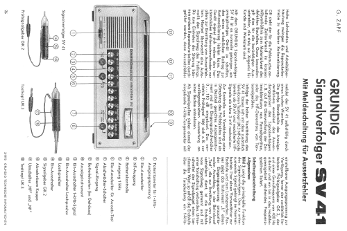 Signalverfolger SV41; Grundig Radio- (ID = 400506) Ausrüstung