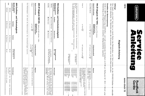 sono-clock 15; Grundig Radio- (ID = 140848) Radio