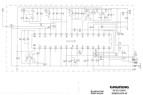 Sono-Clock 40; Grundig Radio- (ID = 653932) Radio