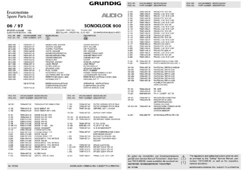 SONOCLOCK 900; Grundig Radio- (ID = 1309208) Radio