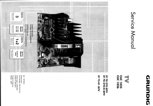 ST70-270 /8 IDTV Ch= CUC1825; Grundig Radio- (ID = 1634230) Television