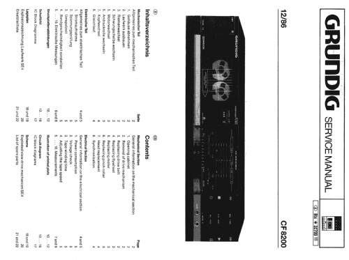 Stereo Cassette Deck CF8200; Grundig Radio- (ID = 1355979) R-Player