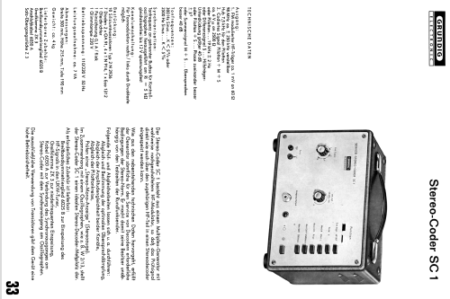 Stereo-Coder SC1; Grundig Radio- (ID = 2040030) Equipment