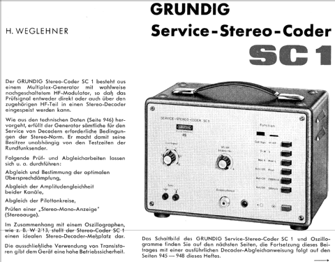 Stereo-Coder SC1; Grundig Radio- (ID = 534995) Equipment