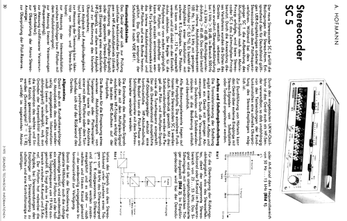 Stereocoder SC5; Grundig Radio- (ID = 1361039) Equipment