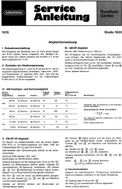 Studio 1620; Grundig Radio- (ID = 3071736) Radio