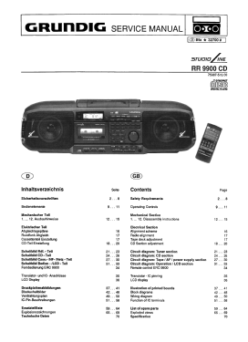 Studio Line Radio Cassette Recorder with Compact Disc RR9900CD; Grundig Radio- (ID = 2847130) Radio