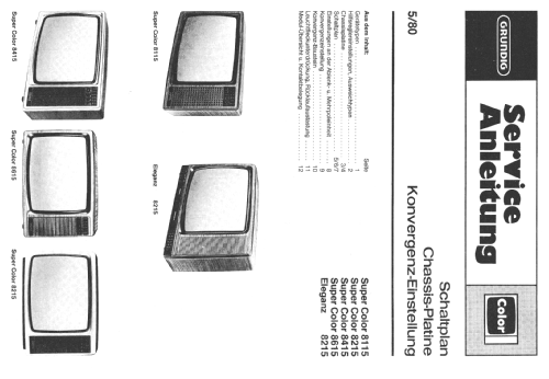 Super Color 8115; Grundig Radio- (ID = 2075209) Television