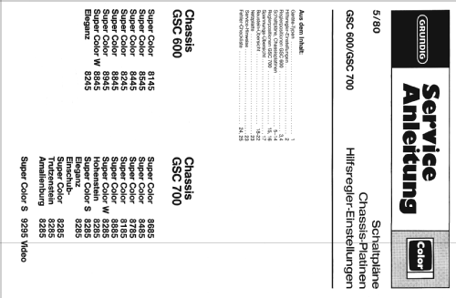 Super Color Serie 16T26 8145, Ch= GSC-600; Grundig Radio- (ID = 2099526) Televisión