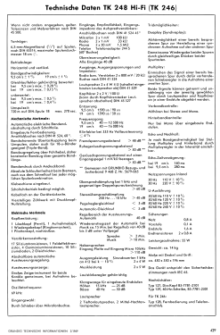 TK248 HiFi-Stereo; Grundig Radio- (ID = 2767852) Enrég.-R