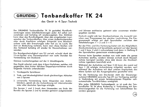 TK24; Grundig Radio- (ID = 752258) Ton-Bild