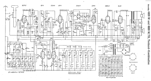 Tonband-Kombination 4009W; Grundig Radio- (ID = 12584) Radio