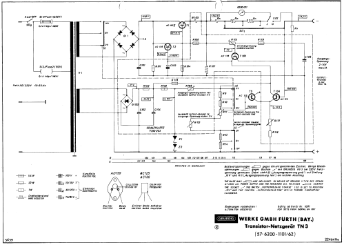 Transistor Netzgerät TN3; Grundig Radio- (ID = 242100) Equipment