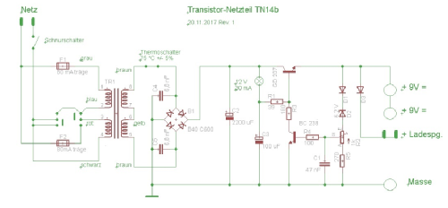 Transistor-Netzteil TN-14b; Grundig Radio- (ID = 2175389) Strom-V