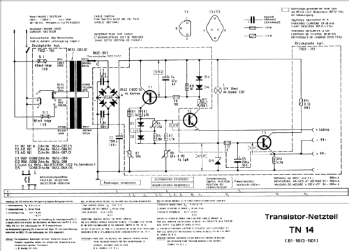 Transistor-Netzteil TN14; Grundig Radio- (ID = 322975) Aliment.