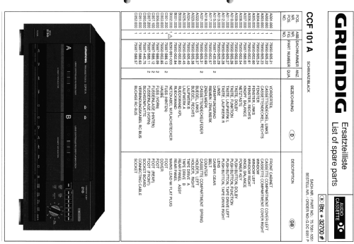 Twin Cassette Deck CCF 101A; Grundig Radio- (ID = 1386094) R-Player