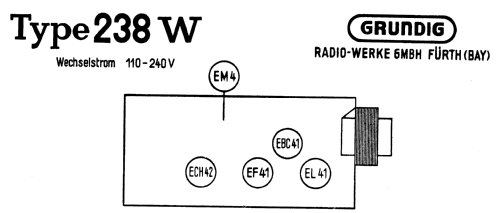 Type 238W / Super 238W; Grundig Radio- (ID = 2467505) Radio