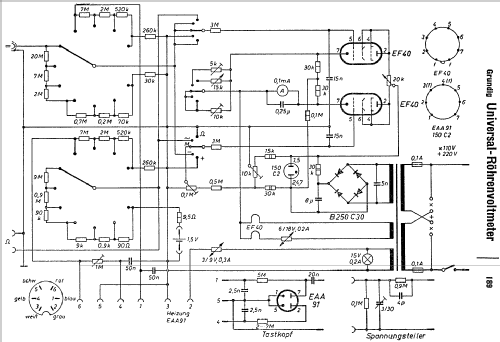 Universal-Röhrenvoltmeter 159; Grundig Radio- (ID = 1696976) Equipment