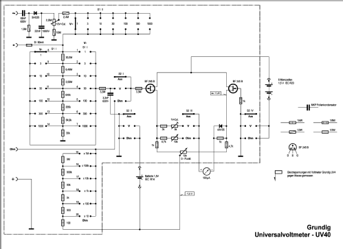 Universalvoltmeter UV40; Grundig Radio- (ID = 1818543) Equipment