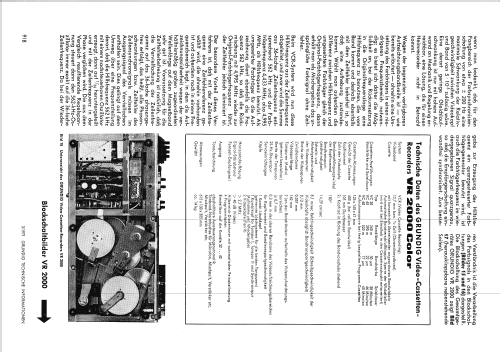 Video Cassetten Recorder VR-2000 Color; Grundig Radio- (ID = 2060294) R-Player