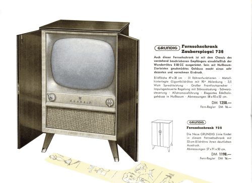 Zauberspiegel 736; Grundig Radio- (ID = 2085394) Television