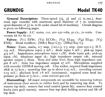 TK-40; Grundig Ltd., London (ID = 721174) Ton-Bild