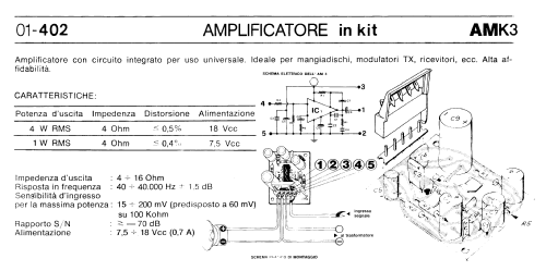 Amplificatore Audio AM 3 - AMK 3; GVH Elettronica; (ID = 2844304) Ampl/Mixer