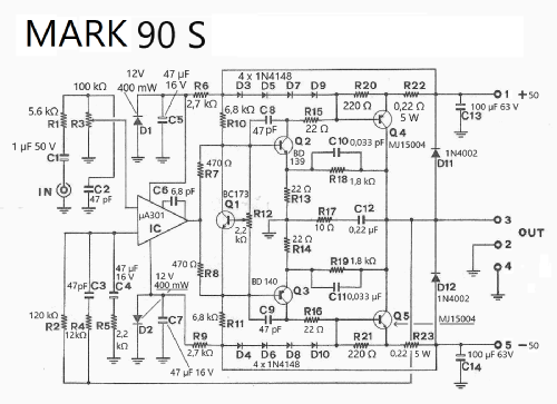 Amplificatore HI-FI Mark 90-S; GVH Elettronica; (ID = 2837760) Ampl/Mixer