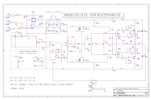 Amplificatore Stereo Bassa Frequenza Mark100 /21A; GVH Elettronica; (ID = 2849177) Ampl/Mixer