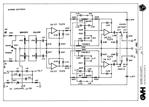 Unità di Controllo Toni Stereofonica Micro TC ; GVH Elettronica; (ID = 2825491) Misc