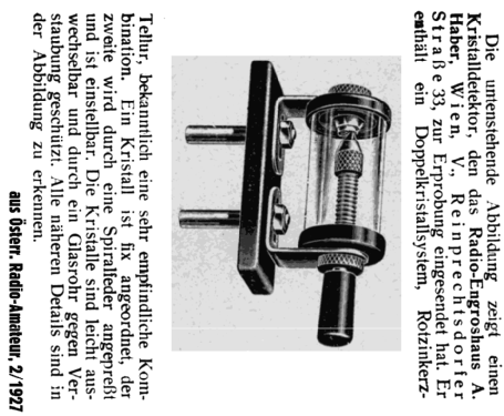 Sphinx-Populair Detektor; Haber-Horn, Wien (ID = 1764714) Radio part