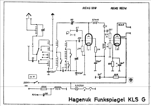 Funkspiegel KLG; Hagenuk N&K, (ID = 609108) Radio