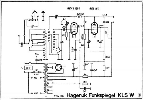 Funkspiegel KLW; Hagenuk N&K, (ID = 609107) Radio