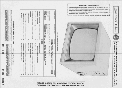 17TS700M Ch= A2003D; Hallicrafters, The; (ID = 2331705) Televisión